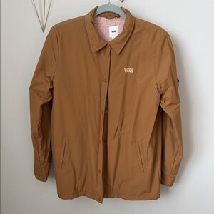 Vans Brown Sherpa-Lined Long Coach Jacket